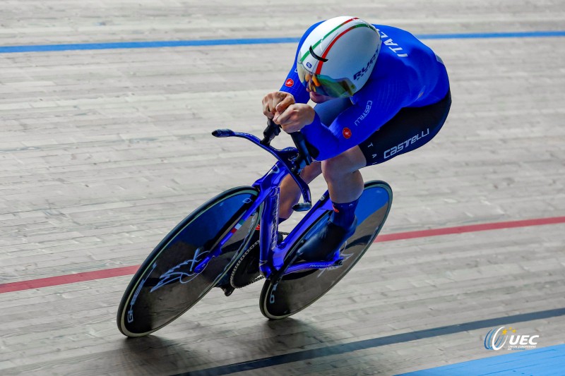 2025 UEC Track Elite European Championships - Zolder  - Day2 - 13/02/2025 - 1Km Mens Time Trial - Matteo Bianchi (ITA) - photo Roberto Bettini/SprintCyclingAgency?2025